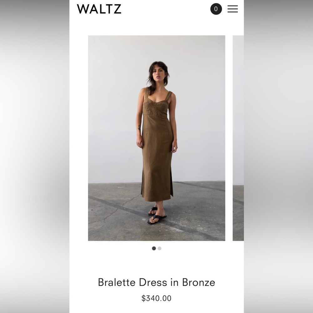 RARE Waltz Bralette Dress NWT - Green